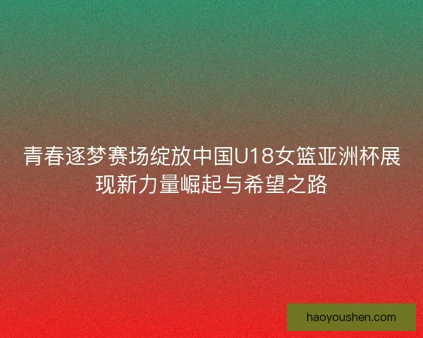 青春逐梦赛场绽放中国U18女篮亚洲杯展现新力量崛起与希望之路